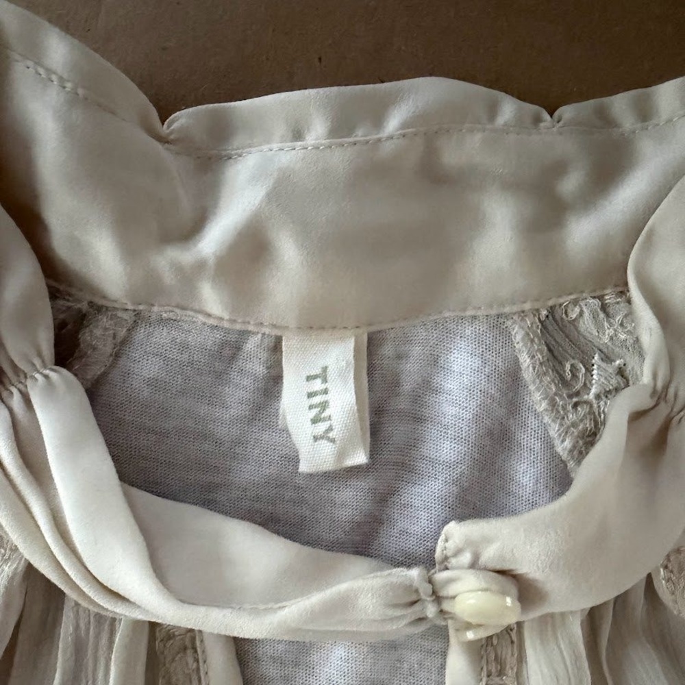 TINY Anthropologie Maud Victorian Cutout Top Embroidered Women's Small Romantic - Picture 7 of 12